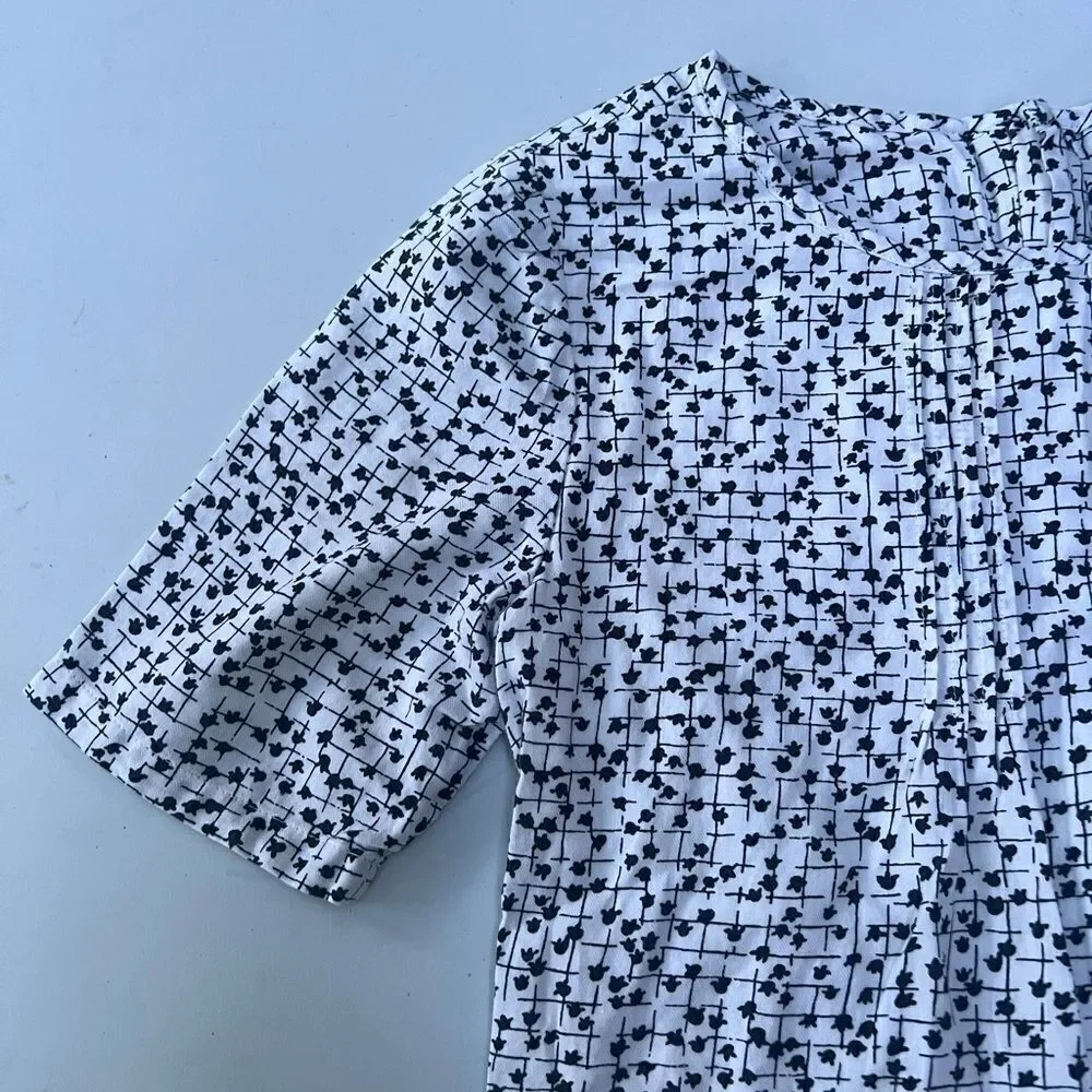 Gap kids fully lined dress White /Black size 8